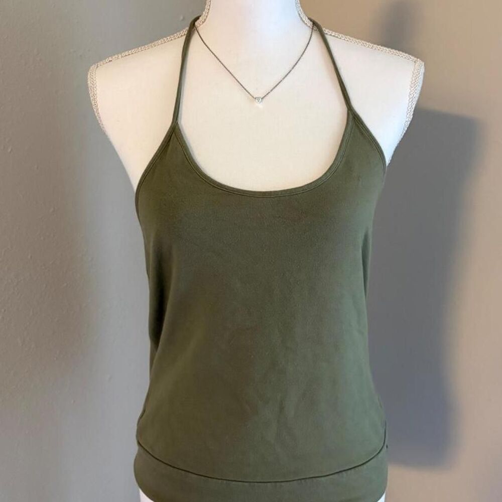 American-eagle Women's Green and Khaki Vest